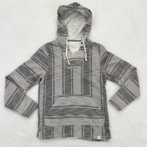 Free Planet Women's Gray Striped Baja Hoodie - Medium
b17